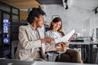 © bnenin - Business people, doing paper work.