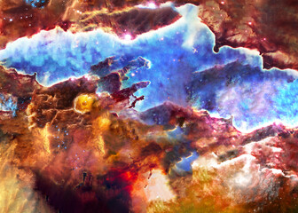 Wall Mural - somewhere in space near pillars of creation. science fiction. elements of this image were furnished 