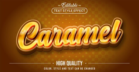 Poster - Editable text style effect - Caramel text style theme.