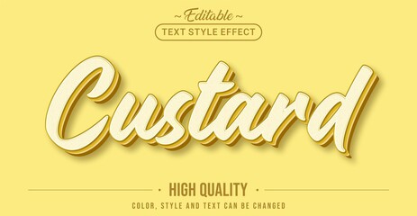 Poster - Editable text style effect - Yellow Custard text style theme.