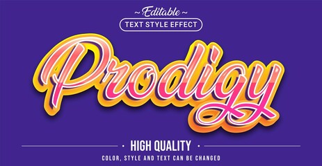 Editable text style effect - Prodigy text style theme.