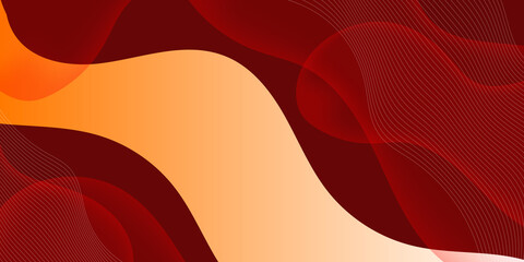 Vector background of Orange Yellow Circle. Abstract vector background with 3d style.Dynamic background with the concept of contours. 