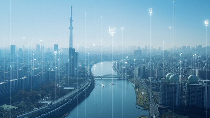 Poster - 都市とネットワーク　スマートシティー 