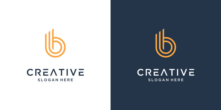 Initial letter B logo design inspiration