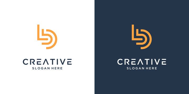 Abstract letter B logo design inspiration