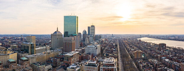 Panorama of Boston Skyline 