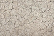 Close-up of dry soil. Cracked ground surface in dry season.