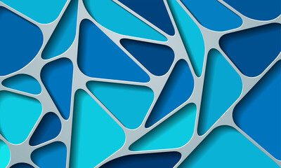 Wall Mural - Paper art 3D abstract background with origami shapes