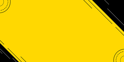 Wall Mural - black yellow background banner template
