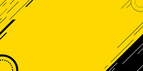Wall Mural - black yellow background banner template