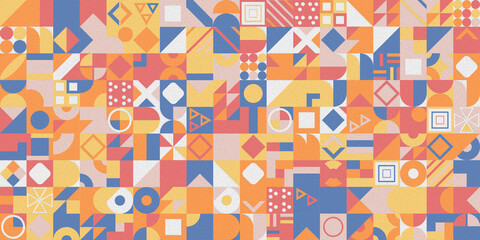 Poster - Colorful Geometric background for your design. Template for design, banner, flyer, business card, poster, wallpaper, brochure, smartphone screen, mobile app.

