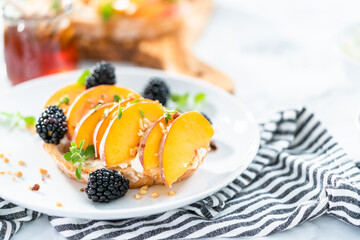 Sticker - Peach ricotta toast