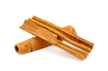 Canvas Print - cinnamon sticks isolated on white background