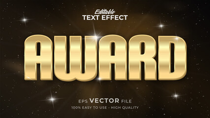 Wall Mural - Editable text style effect - Luxury Award Gold text style theme