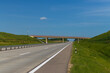 Highway road and bridges on a summer sunny day