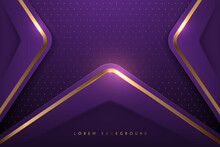 Abstract Purple And Gold Luxury Background