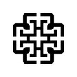 Initial letter H logo templatewith geometric ornament square illustration in flat design monogram symbol
