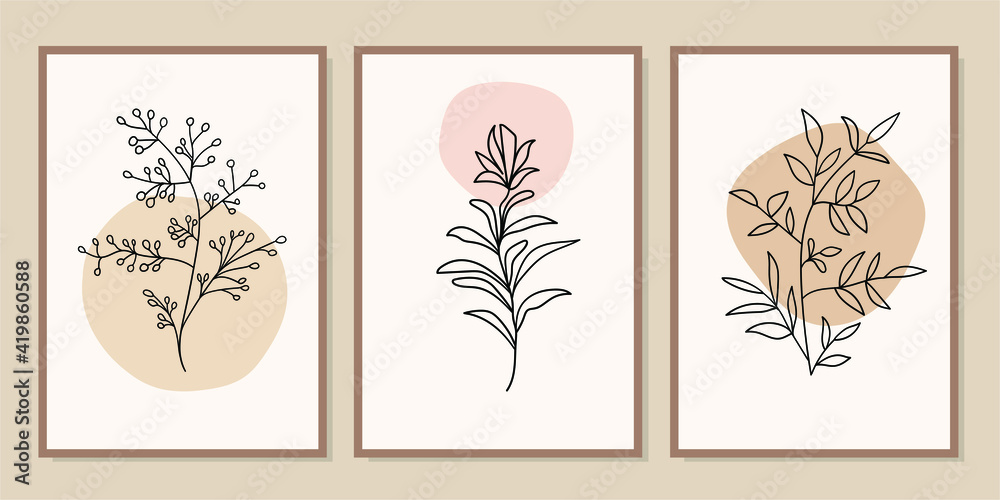 Gallery wall art set of 3 printable minimalist print. Wall art for bedroom, Living room and office decor. Hand draw vector design elements. Vector EPS10. Stock Vector | Adobe Stock gallery-wall-art-set-of-3-printable-minimalist-print-wall-art-for-bedroom-living-room-and-office-decor-hand-draw-vector-design-elements-vector-eps10-stock-vector-adobe-stock