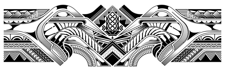 Sticker - Abstract tribal art tattoo border