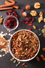 Wall Mural - homemade granola- oat,  nut and dried fruits