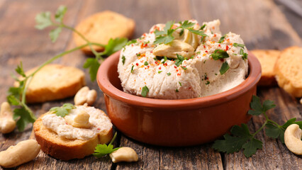 Wall Mural - vegan creamy cheese with cashew nut