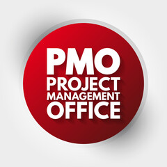 Poster - pmo - project management office acronym, business concept background