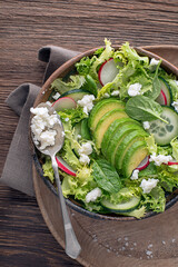 Canvas Print - Green salad avocado