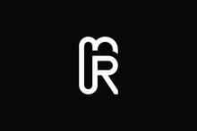 MR Logo Letter Design On Luxury Background. RM Logo Monogram Initials Letter Concept. MR Icon Logo Design. RM Elegant And Professional Letter Icon Design On Black Background. M R RM MR