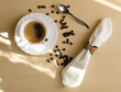 Filiżanka gorącej i aromatycznej kawy