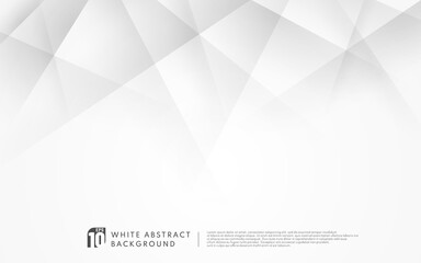 Wall Mural - Abstract luxury geometric white and grey background with copy space. Modern futuristic concept. Vector illustration