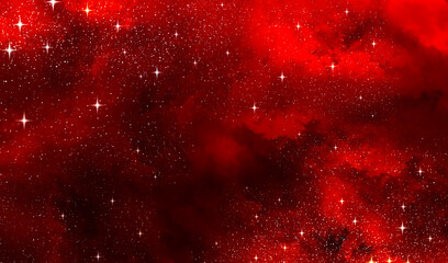 Wall Mural - red sky nebula space background wallpaper in high resolution