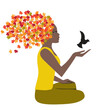 meditative woman tree