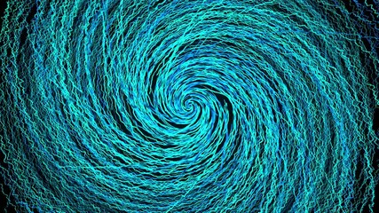 Poster - Twist of random lines, computer generated. 3d rendering of an abstract spiral background.