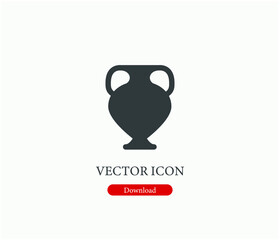 Poster - Jar vector icon.  Editable stroke. Linear style sign for use on web design and mobile apps, logo. Symbol illustration. Pixel vector graphics - Vector