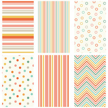 Spring Pattern Collection. Seamless Repeating Patterns For Fabric, Textile, Apparel, Wrapping Paper, Scrapbooking And More. Stylish Geometric Prints.