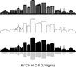 RICHMOND Virginia USA City Skyline Vector

