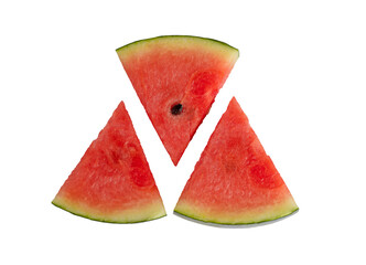 Wall Mural - Fresh ripe watermelon sliced on the white background