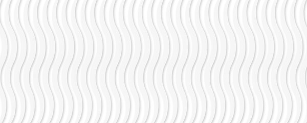 Poster - beautiful white background with wave lines. minimal wave lines style. modern surface texture that tr