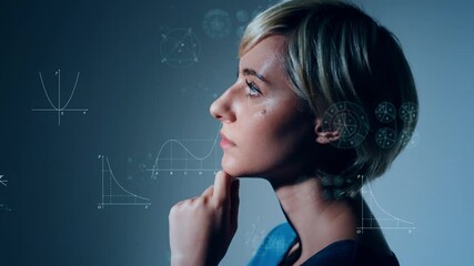 Aufkleber - 科学技術イメージ　科学者　研究者