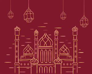 Poster - Eid mubarak mosque