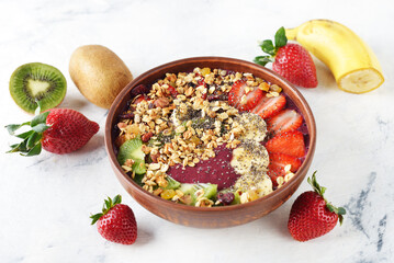 Wall Mural - Diet fruit smoothie bowl