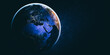 © Summit Art Creations - Planet earth globe view from space showing realistic earth surface and world map as in outer space point of view . Elements of this image furnished by NASA planet earth from space photos.