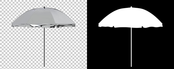 Poster - Beach umbrella isolated on background with mask. 3d rendering - illustration