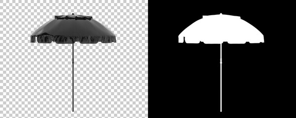 Poster - Umbrella isolated on background with mask. 3d rendering - illustration