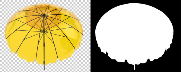 Poster - Umbrella isolated on background with mask. 3d rendering - illustration