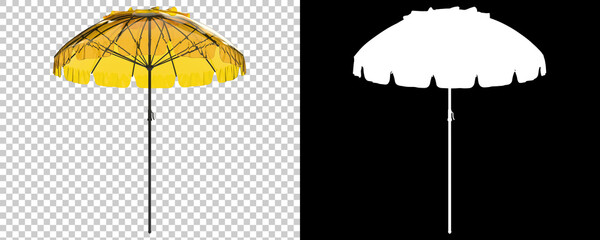Poster - Umbrella isolated on background with mask. 3d rendering - illustration