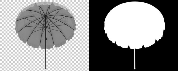 Poster - Umbrella isolated on background with mask. 3d rendering - illustration