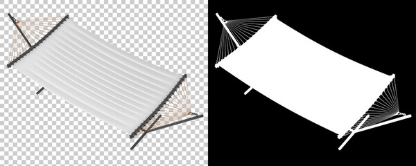 Poster - Hammock isolated on background with mask. 3d rendering - illustration