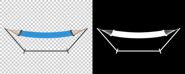 Poster - Hammock isolated on background with mask. 3d rendering - illustration