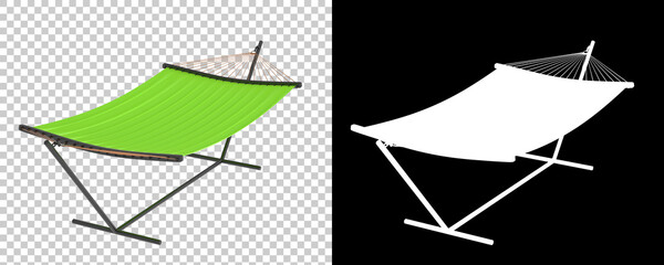 Poster - Hammock isolated on background with mask. 3d rendering - illustration
